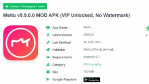 Download and Install Meitu MOD + APK